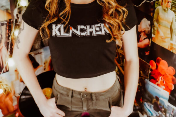 Black Crop Top T-Shirt with Klincher Logo - Image 5
